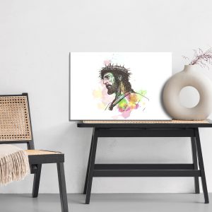 Peinture sur toile Jésus Peint À L'aquarelle – Image 6