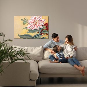 Peinture sur toile Pivoines Avec Des Feuilles – Image 7