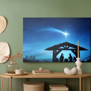 Peinture sur toile Sainte Famille Dans Une Écurie – Image 5