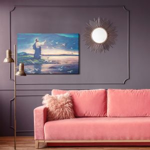 Peinture sur toile Jésus Debout Au Bord De La Mer – Image 4
