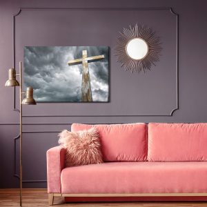 Peinture sur toile Croix Sur Fond De Nuages – Image 4