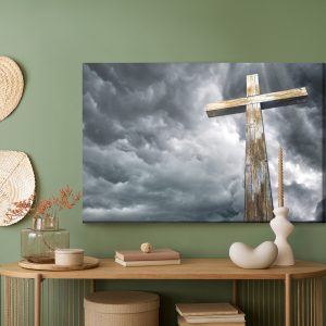 Peinture sur toile Croix Sur Fond De Nuages – Image 5