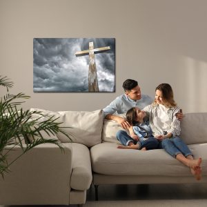 Peinture sur toile Croix Sur Fond De Nuages – Image 7