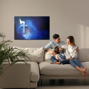 Peinture sur toile Colombe Au-Dessus De La Croix – Image 7