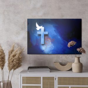Peinture sur toile Colombe Au-Dessus De La Croix – Image 3