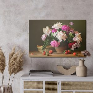 Peinture sur toile Pivoines Aux Fraises – Image 3