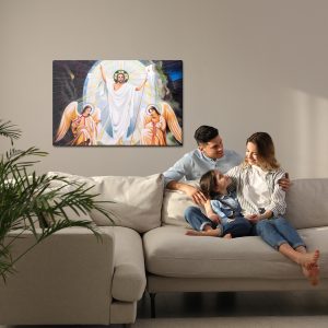 Peinture sur toile Icône De Jésus Avec Des Anges – Image 7