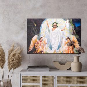 Peinture sur toile Icône De Jésus Avec Des Anges – Image 3