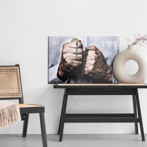 Peinture sur toile Mains Tenant Le Chapelet – Image 6