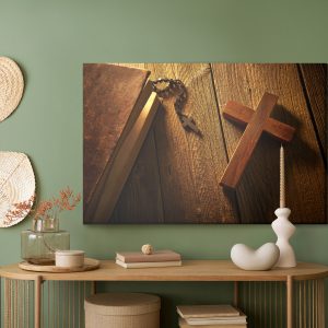 Peinture sur toile Croix Sur Bois – Image 5