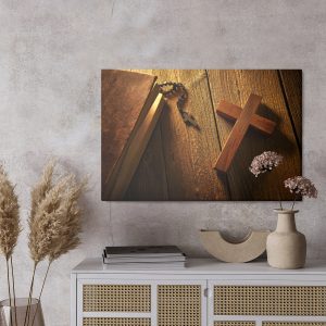 Peinture sur toile Croix Sur Bois – Image 3
