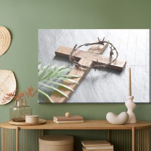 Peinture sur toile Croix En Bois De Pâques – Image 5