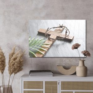 Peinture sur toile Croix En Bois De Pâques – Image 3