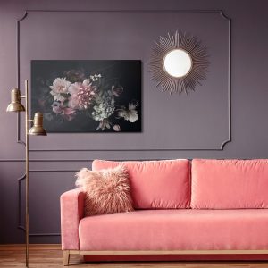 Peinture sur toile Pivoines Sur Fond Sombre – Image 4