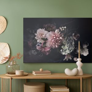 Peinture sur toile Pivoines Sur Fond Sombre – Image 5