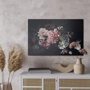 Peinture sur toile Pivoines Sur Fond Sombre – Image 3