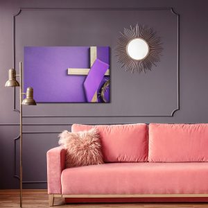 Peinture sur toile Croix Sur Fond Violet – Image 4