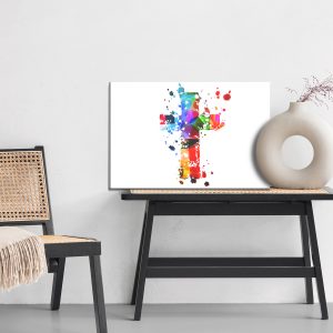 Peinture sur toile Croix Colorée – Image 6