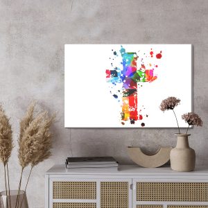 Peinture sur toile Croix Colorée – Image 3