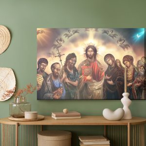 Peinture sur toile Jésus-Christ Entouré De Saints – Image 5