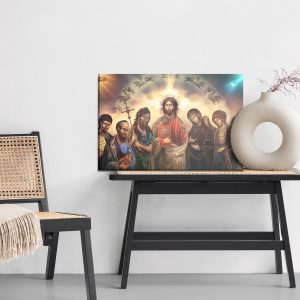 Peinture sur toile Jésus-Christ Entouré De Saints – Image 6