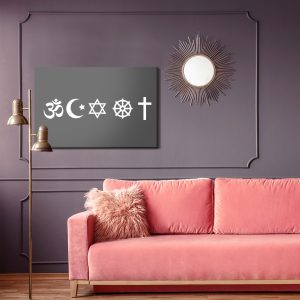 Peinture sur toile Ensemble D'icônes De Symboles Religieux – Image 4