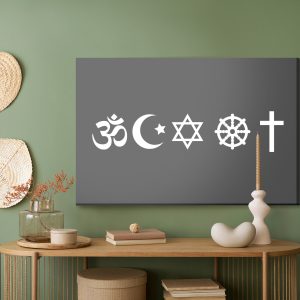 Peinture sur toile Ensemble D'icônes De Symboles Religieux – Image 5