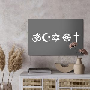 Peinture sur toile Ensemble D'icônes De Symboles Religieux – Image 3