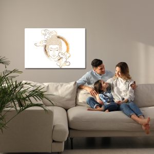 Peinture sur toile Bouddha Regardant À Travers Les Nuages – Image 7