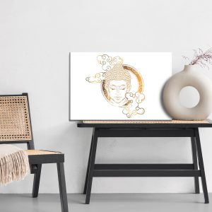 Peinture sur toile Bouddha Regardant À Travers Les Nuages – Image 6