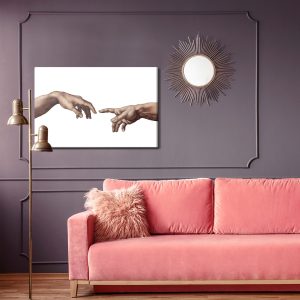 Peinture sur toile La Création Minimaliste D'adam – Image 4