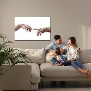Peinture sur toile La Création Minimaliste D'adam – Image 7