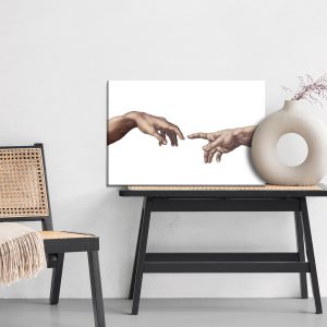 Peinture sur toile La Création Minimaliste D'adam – Image 6