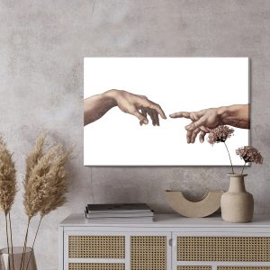 Peinture sur toile La Création Minimaliste D'adam – Image 3