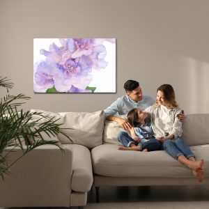 Peinture sur toile Pivoines Dans Les Tons Violets – Image 7