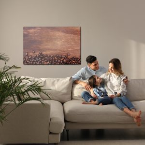 Peinture sur toile Grains De Café Sur Un Fond De Bois – Image 7