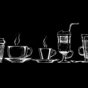 Peinture sur toile Ensemble De Tasses À Café – Image 1