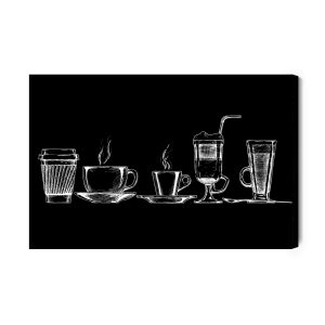 Peinture sur toile Ensemble De Tasses À Café – Image 2