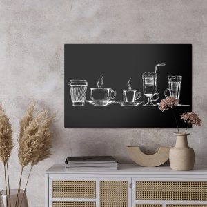 Peinture sur toile Ensemble De Tasses À Café – Image 3