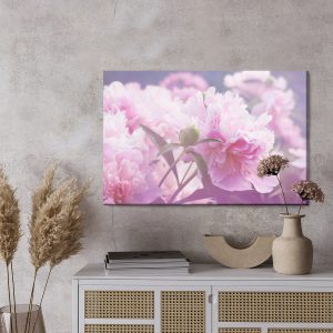 Peinture sur toile Roses Pivoines Lumineuses – Image 3
