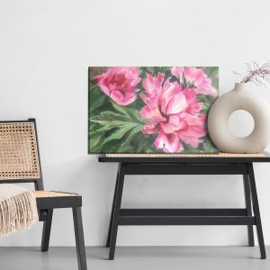 Peinture sur toile Pivoines En Feuilles – Image 6