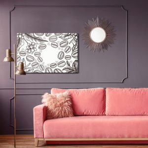Peinture sur toile Dessiner Des Grains De Café – Image 4