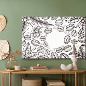 Peinture sur toile Dessiner Des Grains De Café – Image 5