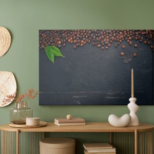 Peinture sur toile Café Sur Un Fond En Bois – Image 5