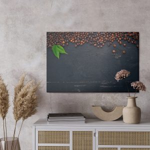 Peinture sur toile Café Sur Un Fond En Bois – Image 3