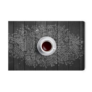 Peinture sur toile Tasse De Café Blanche – Image 2