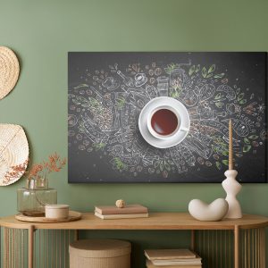 Peinture sur toile Vue De Dessus Du Café – Image 5