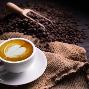 Peinture sur toile Une Tasse De Café Au Lait – Image 1