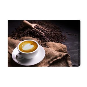 Peinture sur toile Une Tasse De Café Au Lait – Image 2