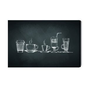Peinture sur toile Un Ensemble De Tasses – Image 2